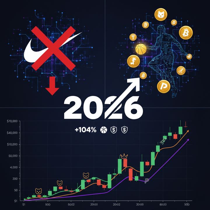 NFT gaming market transformation 2026: Nike NFT exit signals speculative collapse while real utility gaming, sports tokenization, and meme coins surge 100%+