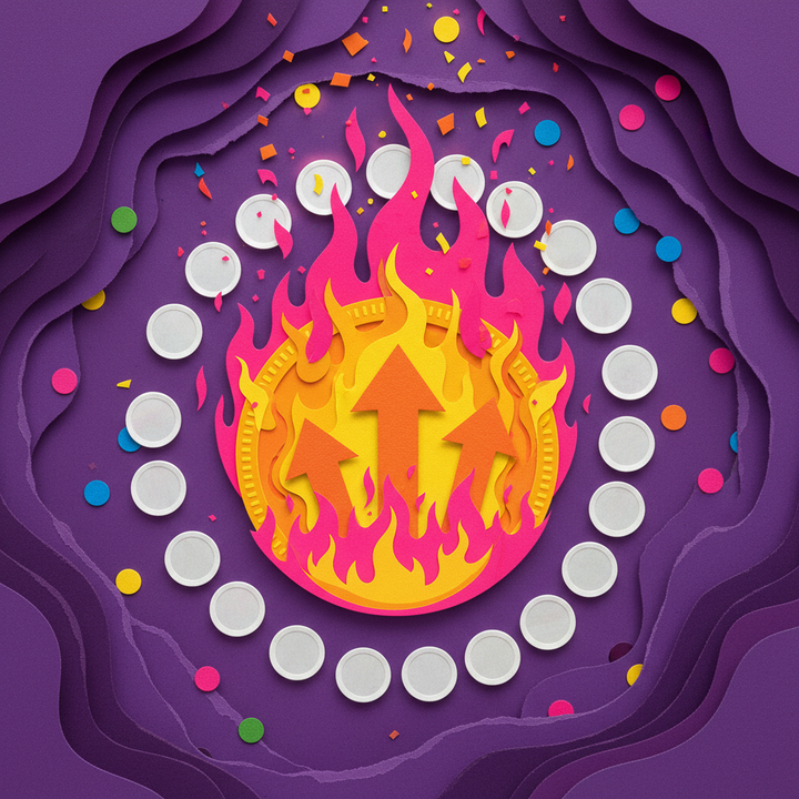 Hyperliquid HYPE token burn deflationary strategy beating extreme fear market Jupiter JUP zero emissions paper cut collage illustration with burning coins and rising arrows