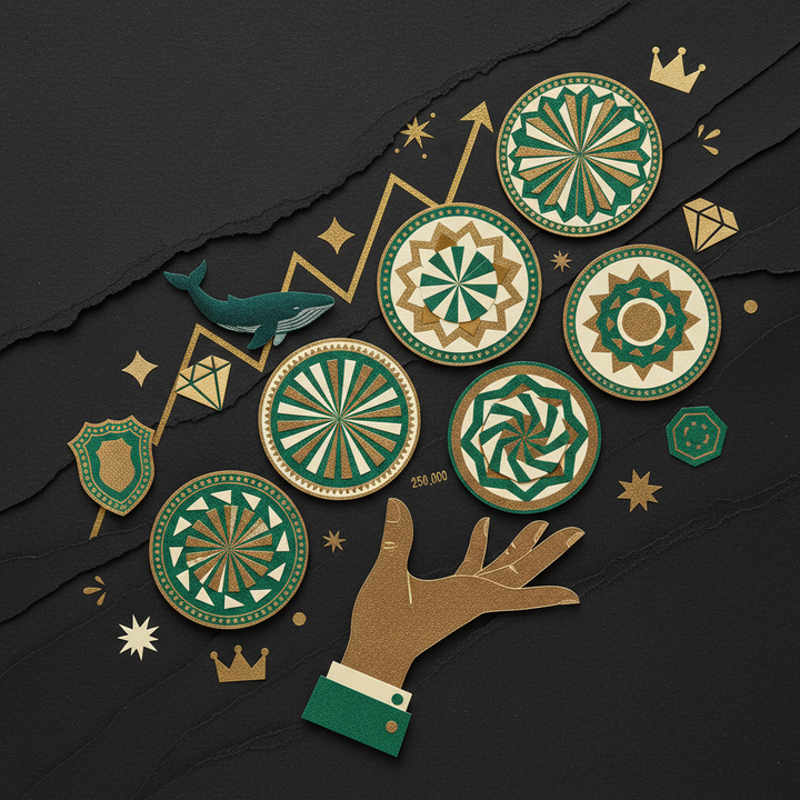 극단적 공포 구간에서 매수할 암호화폐 TOP 6 추천 코인 페이퍼컷 콜라주 일러스트