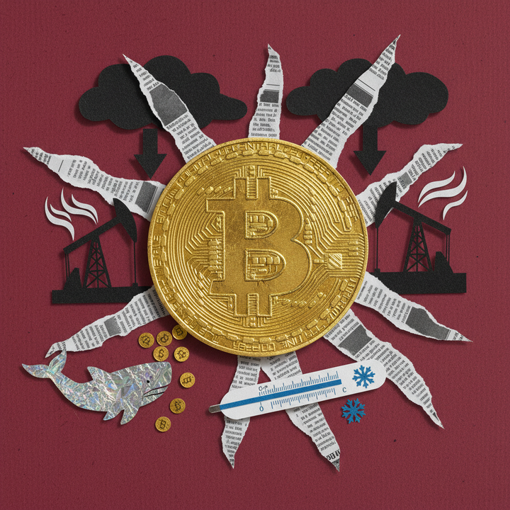 비트코인 공포탐욕지수 극단적 공포 속 $70K 지지선 유지를 표현한 페이퍼컷 콜라주 일러스트