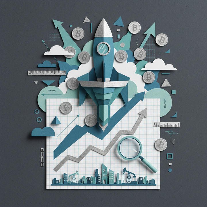 하이퍼리퀴드 HYPE 토큰 바이백 소각 메커니즘과 가격 상승 추세를 표현한 페이퍼컷 콜라주 일러스트